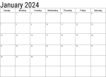 Free January 2024 Calendar Printable Templates