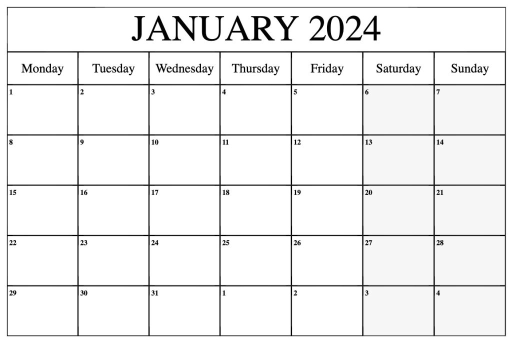 2024 January Calendar Excel Cell Padding 2024 Calendar With Week Numbers