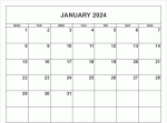 Free January 2024 Calendar Printable Templates