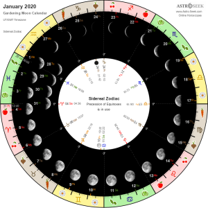 Lunar January 2023 Calendar Moon Phases Templates with Dates