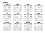 Free Printable 12 Month Calendar on one page 2023