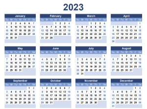 Free Printable 2023 Blank Calendar Template with Notes