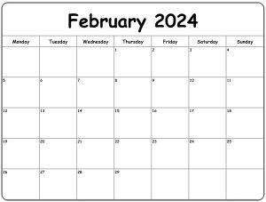 Free February 2023 Calendar Printable Template PDF, Word, Excel Formats