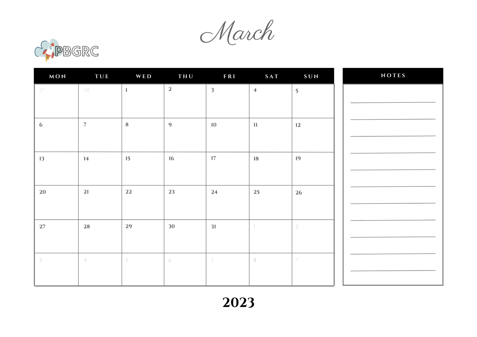 blank-march-calendar-2023-templates