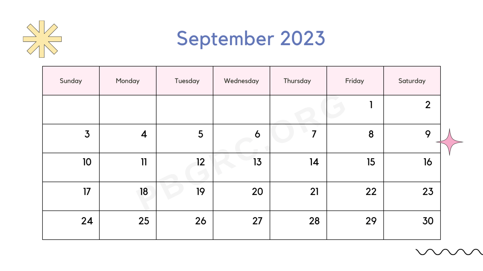 21+ Free Printable September 2023 Calendar Templates [PDF, Word, Excel]