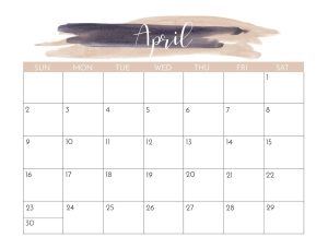 Cute April 2023 Calendar Floral Wallpaper