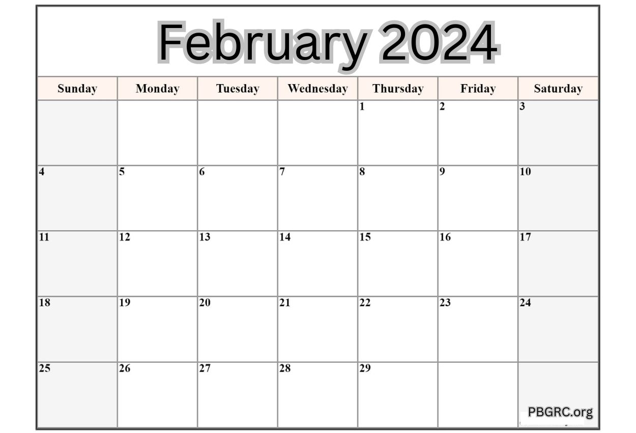 Free Editable February 2024 Calendar Templates