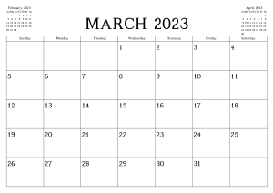 Free Editable March 2023 Calendar Templates