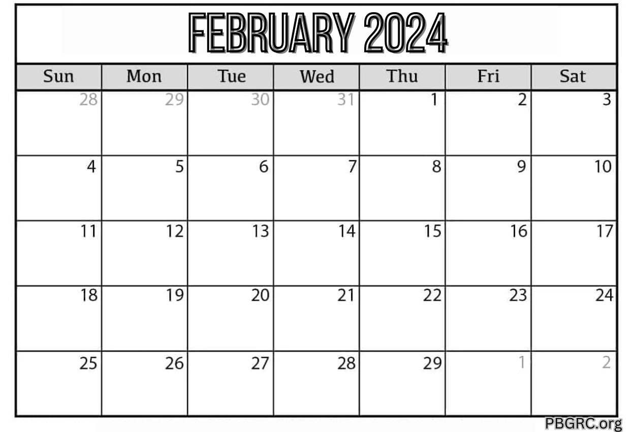 Free Editable February 2024 Calendar Templates