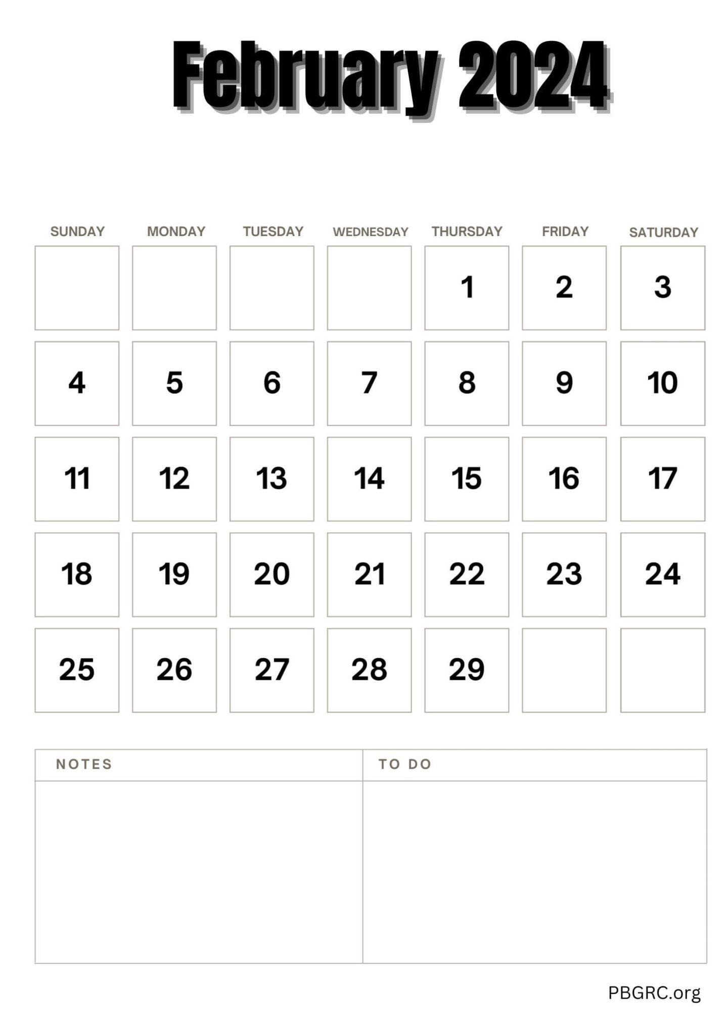 Fillable February 2024 Calendar Printable Free