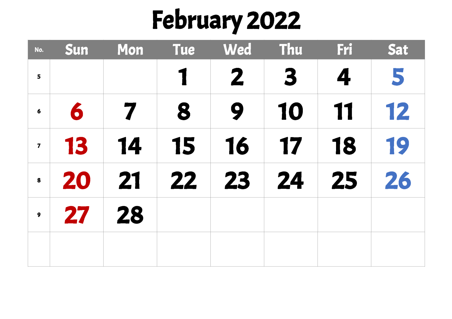 free-february-2023-calendar-printable-template-pdf-word-excel-formats