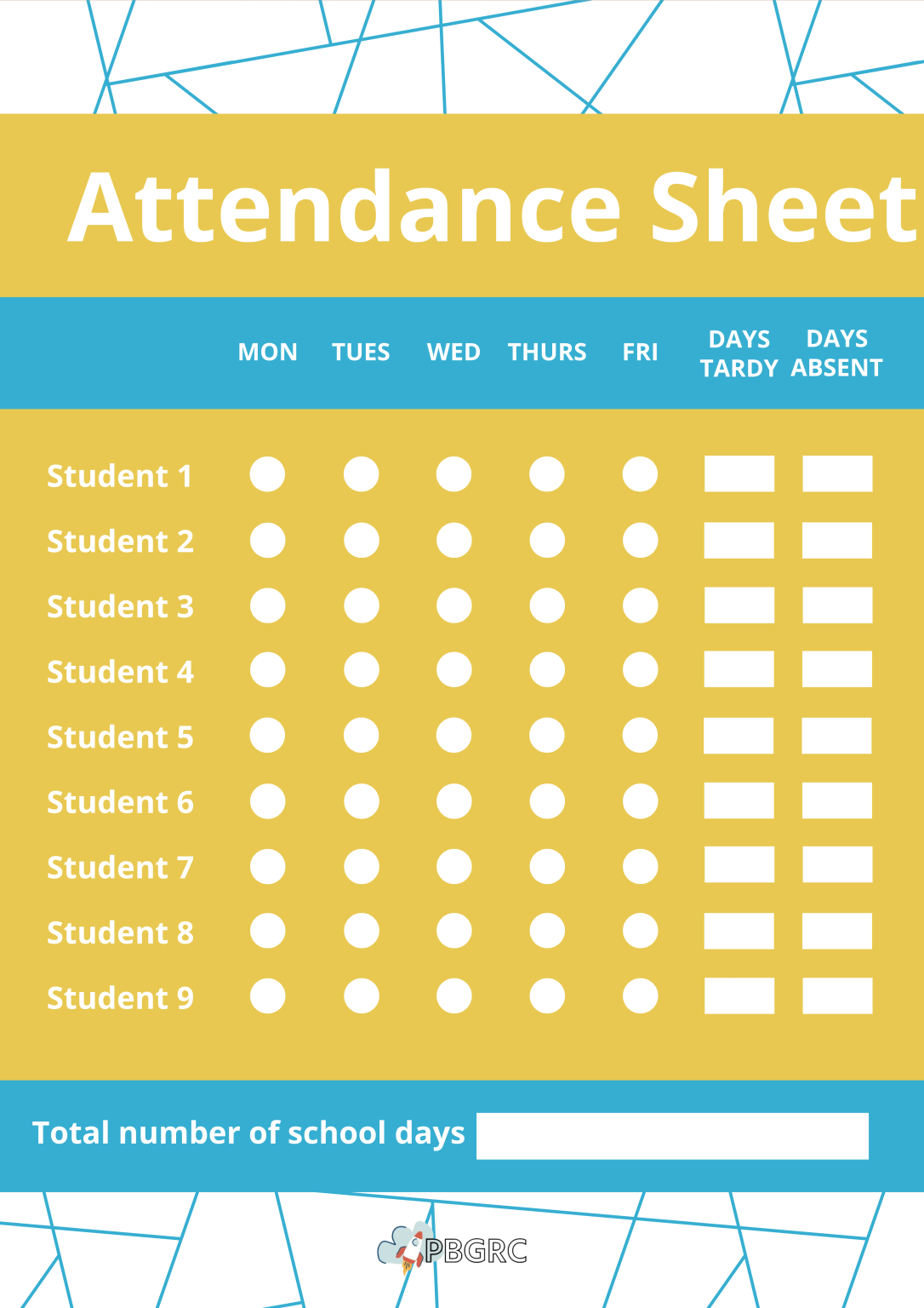 Free Printable Attendance Sheet Templates in PDF Word Excel [2024