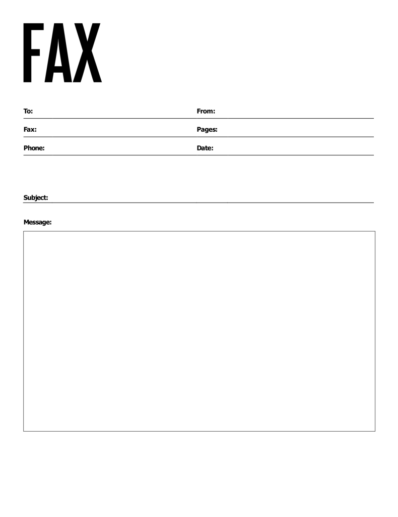 Free Printable Fax Cover Sheet Template PDF, Word, Excel 2024