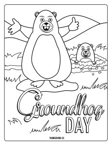 Free Printable Groundhog Day Coloring Pages, Coloring Sheets, Templates 