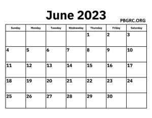 Editable June 2023 Calendar Printable Templates