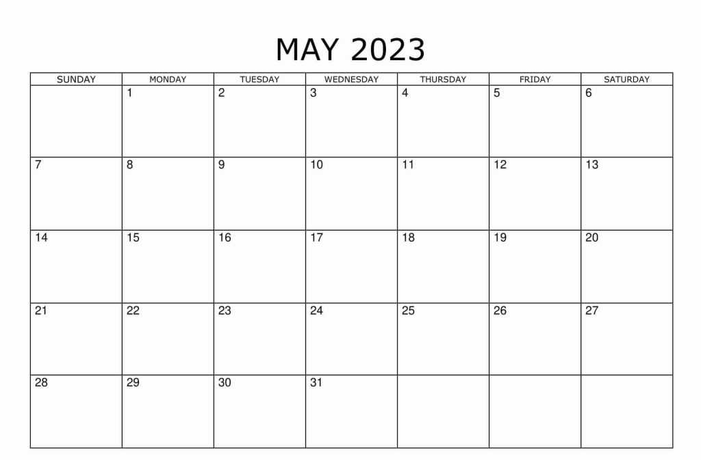 Editable May 2023 Calendar Printable Templates