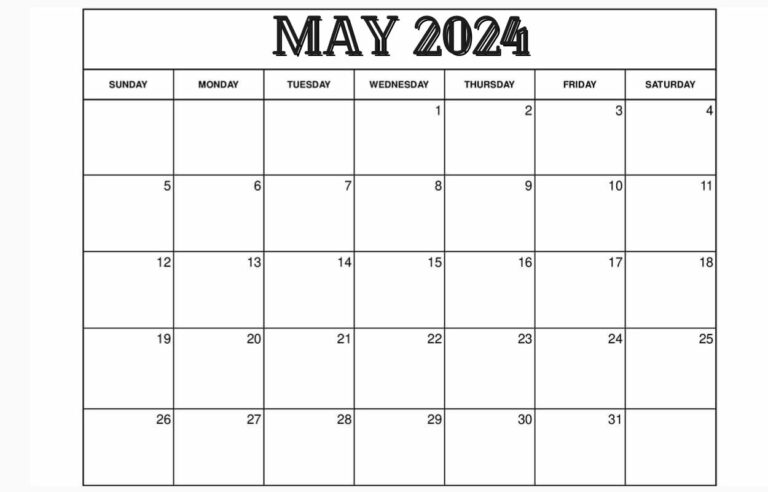 Editable May 2024 Calendar Printable Templates