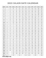 11+ Free Printable Julian Calendar 2023 PDF Templates