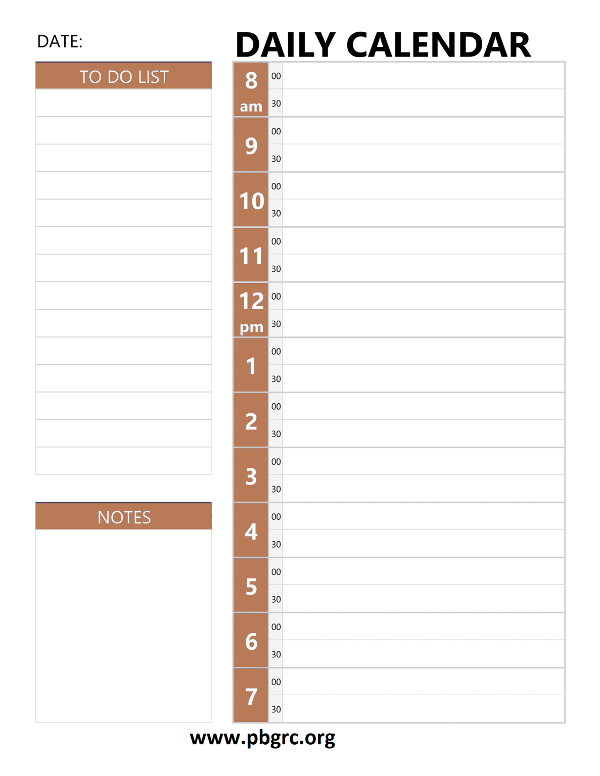 Top 15+ Free Printable Daily Calendar Templates with Planner 2023