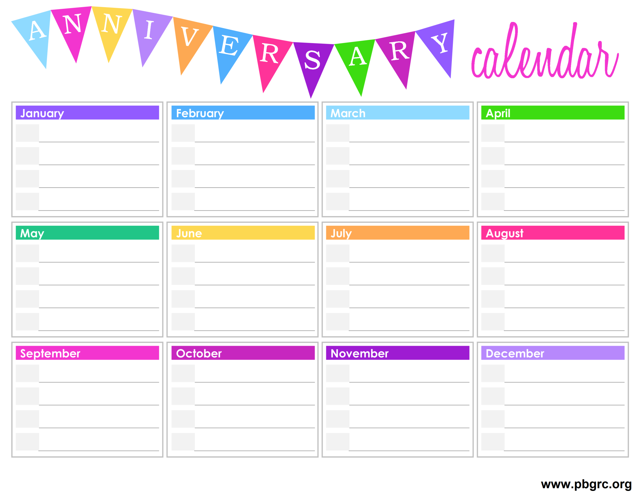 Top 20+ FREE! Birthday Calendar Printable PDF Templates 2024