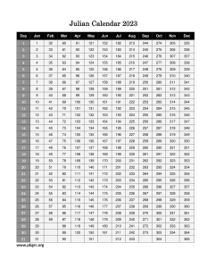 11+ Free Printable Julian Calendar 2023 PDF Templates