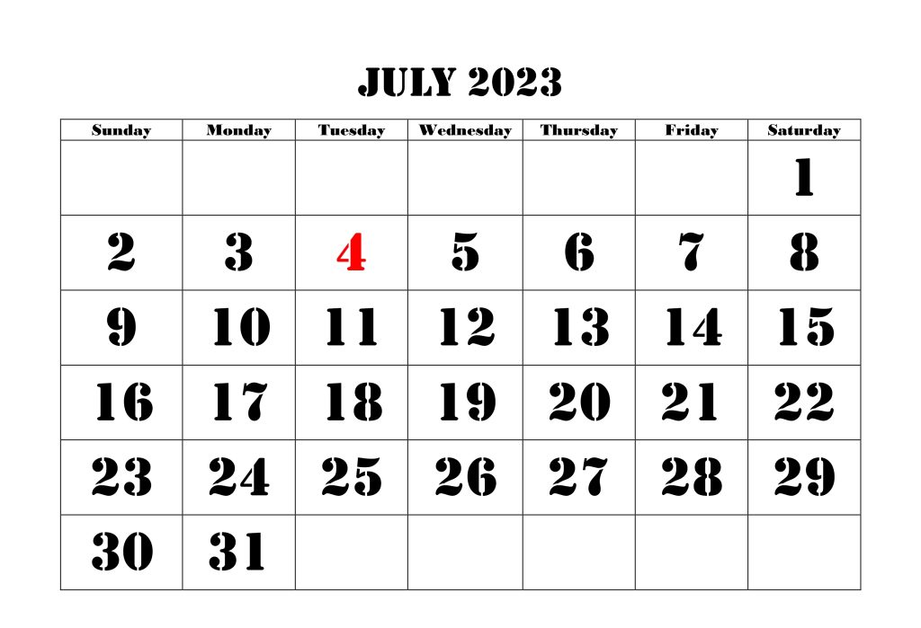 Get a Printable July 2023 Calendar with Holidays and Important Dates
