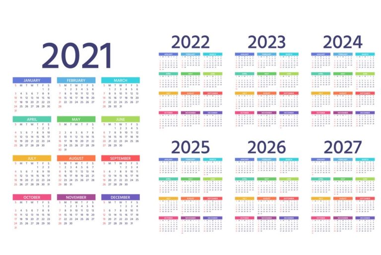 Free Printable ThreeYear Calendars Templates 2023/2024/2025