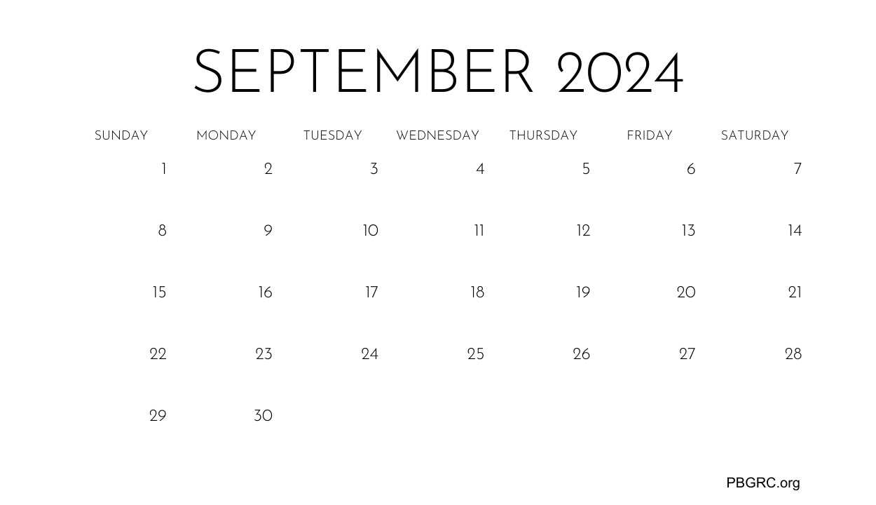 Easy To Download and Print September 2024 Calendar Editable