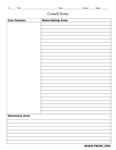 19+ FREE Printable Cornell Notes PDF Templates 2024