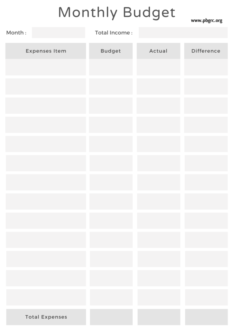 27 Free Printable Monthly Budget Templates 2024 With Planner