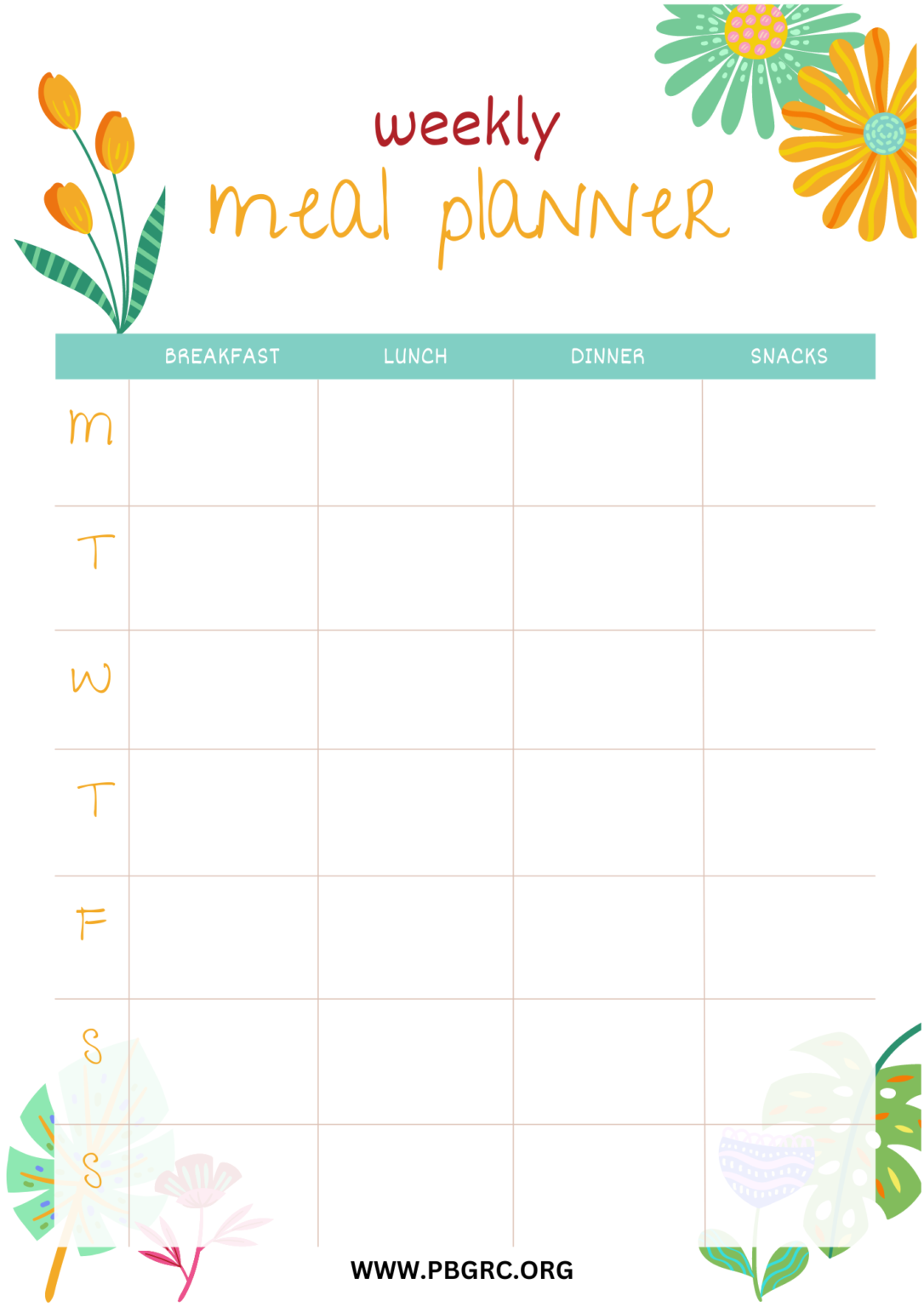 23+ FREE & Cute Printable Weekly Meal Planner Templates 2024