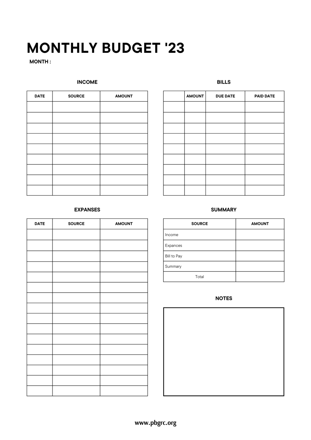 33+ FREE Printable Monthly Budget Templates 2023 With Planner