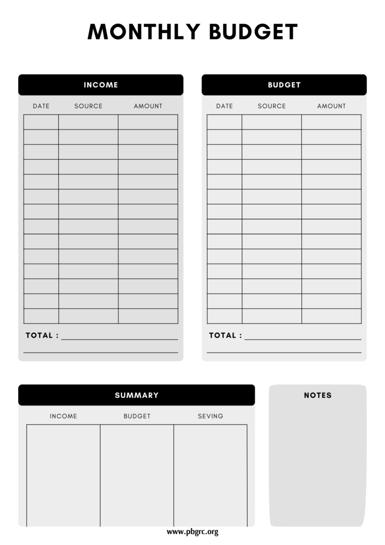 27+ FREE Printable Monthly Budget Templates 2024 With Planner