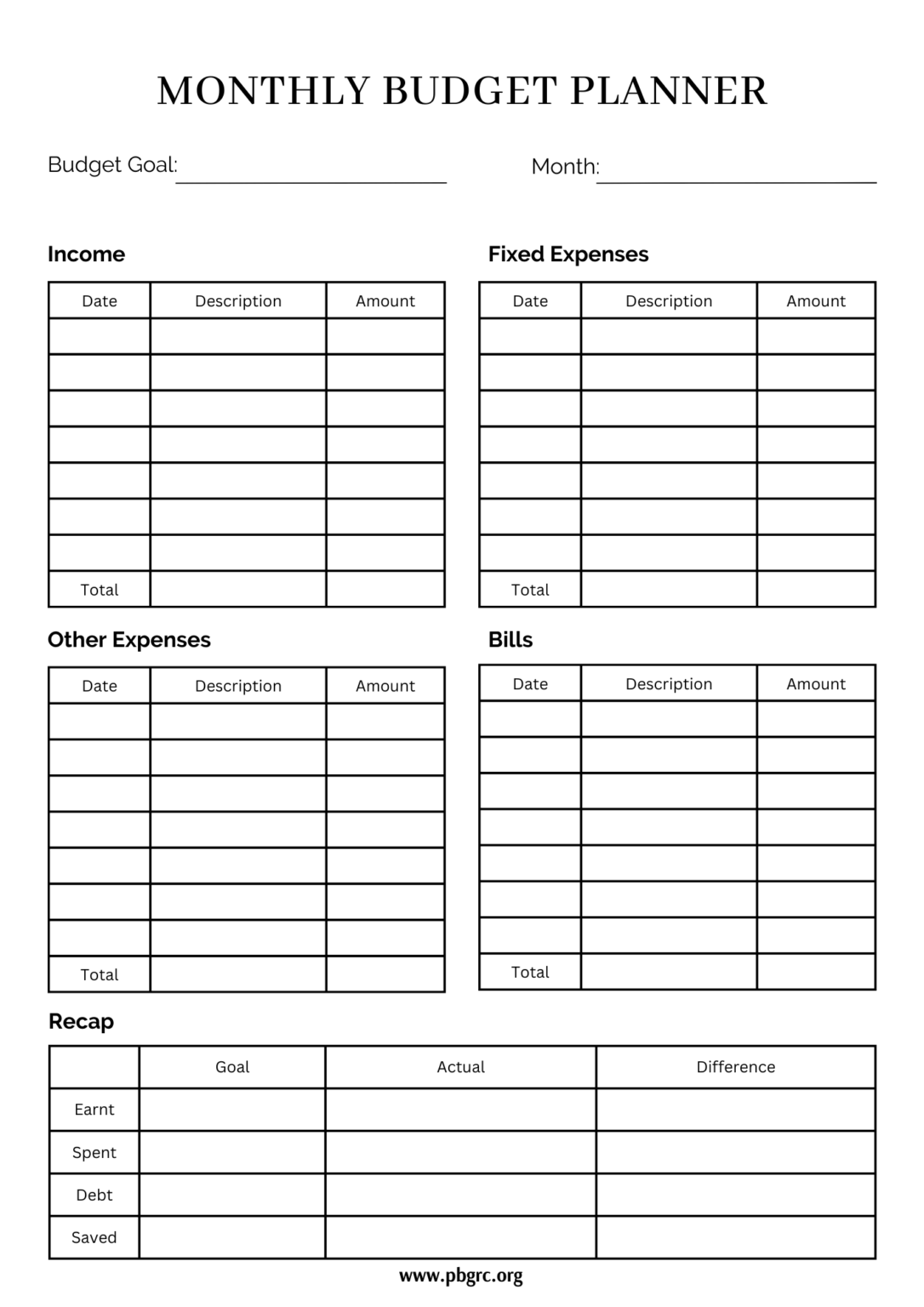 27+ FREE Printable Monthly Budget Templates 2024 With Planner