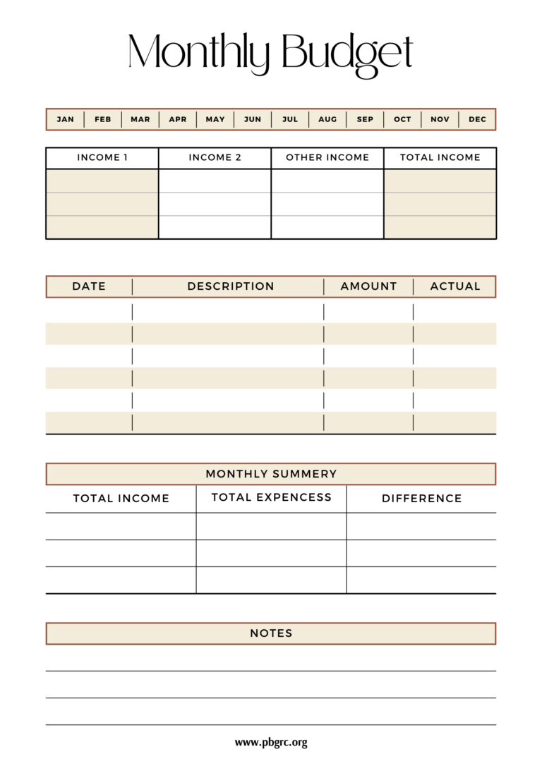 27+ FREE Printable Monthly Budget Templates 2024 With Planner