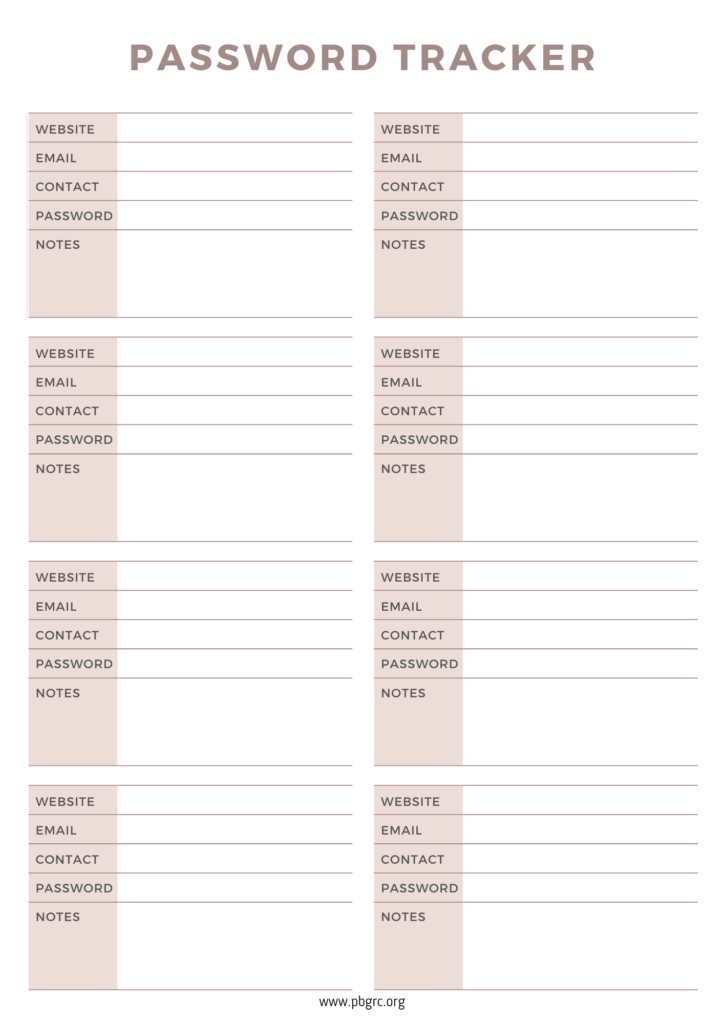 27+ [FREE] Printable Password Log Templates 2024