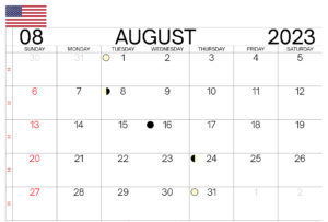 Free Printable August 2023 Calendar with Holidays