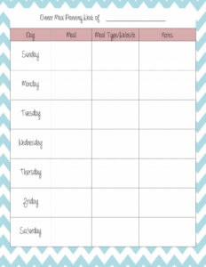 23+ FREE & Cute Printable Weekly Meal Planner Templates 2024