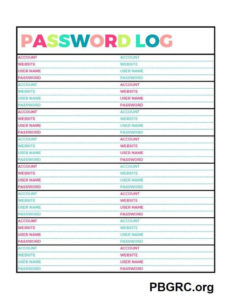 27+ [FREE] Printable Password Log Templates 2024