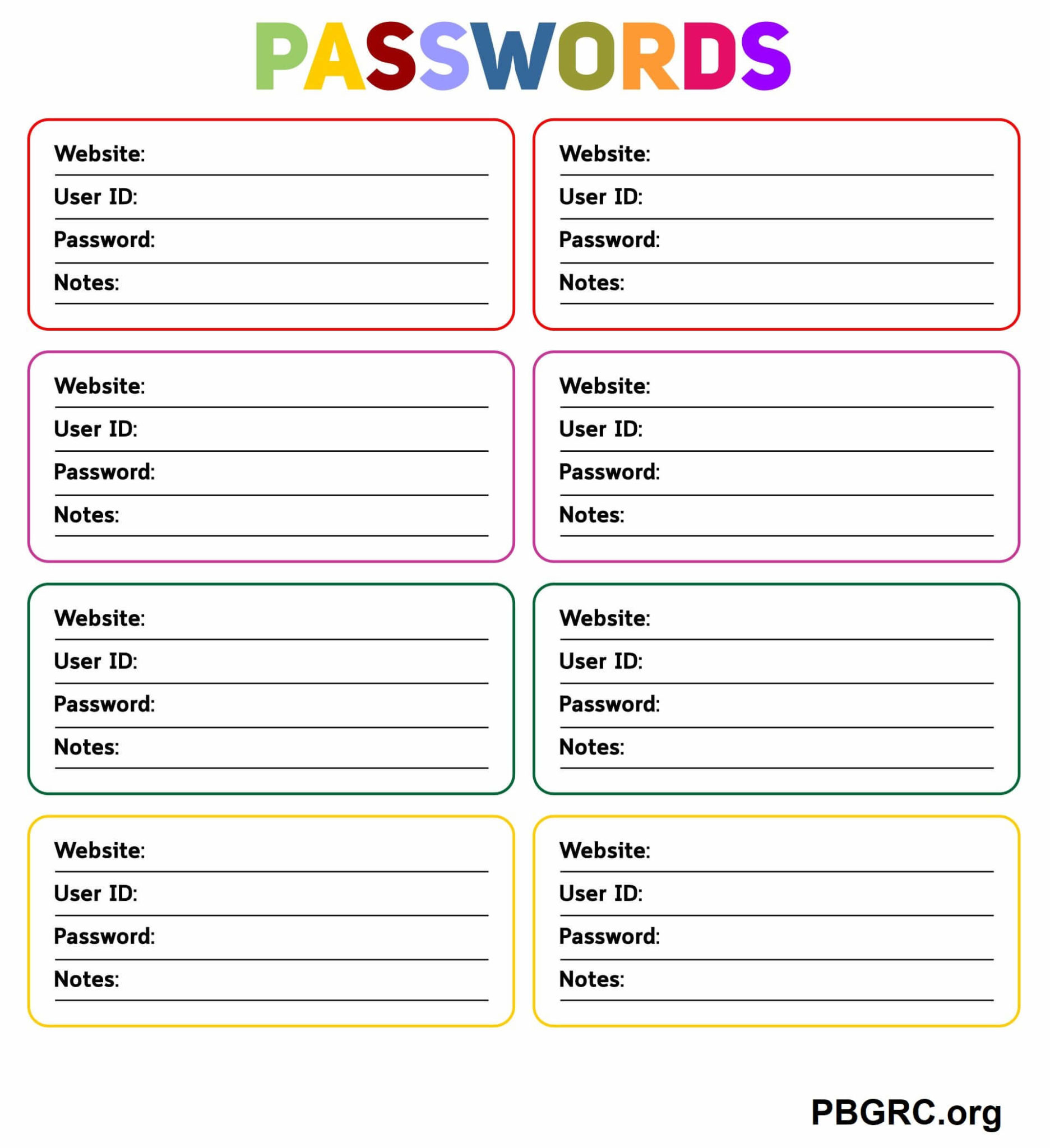 27+ [FREE] Printable Password Log Templates 2024