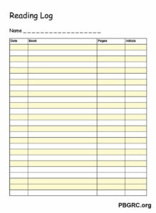 27+ FREE Printable Reading Log Templates To Download