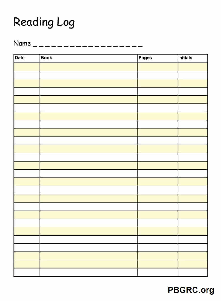 27+ FREE Printable Reading Log Templates To Download