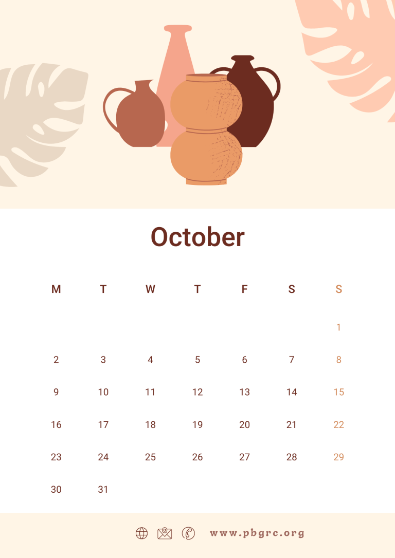 30+ FREE Printable Cute October 2023 Calendar Floral Designs