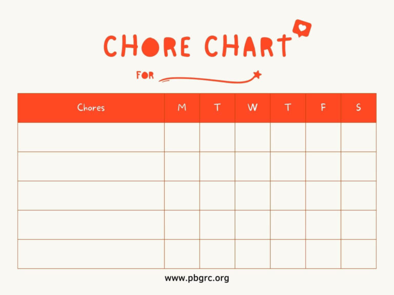 27+ FREE! Printable Chore Chart PDF Template