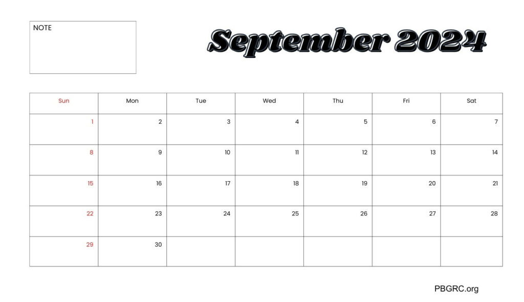 Free Printable September 2024 Calendar Templates - PDF, Word, Excel