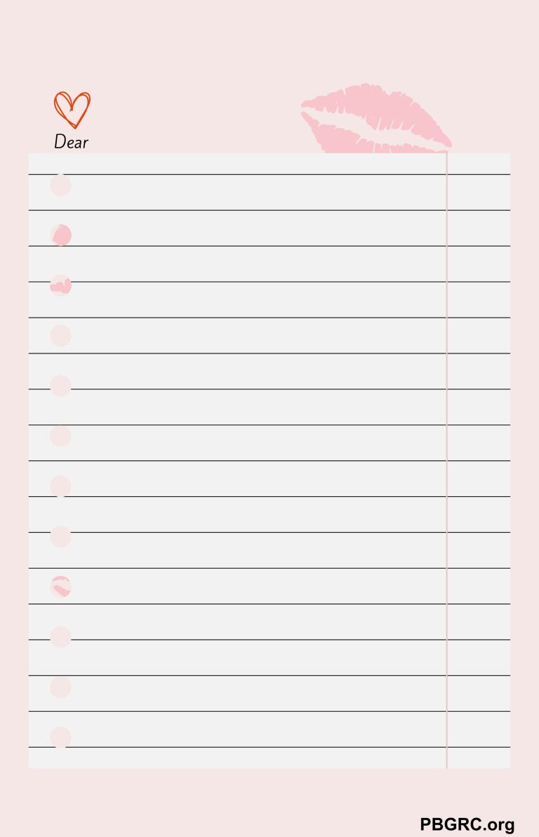 Free Love Letter Template 768x1191 