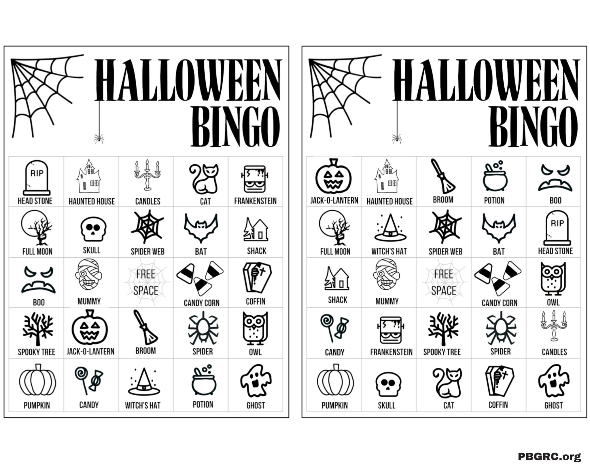 10+ Free Printable Halloween Bingo Cards Set 2023 For Download