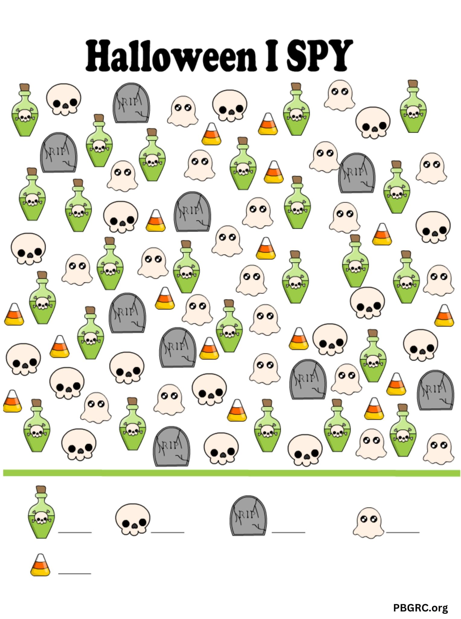 Free Printable I Spy Halloween Coloring Page Game Activities 2023