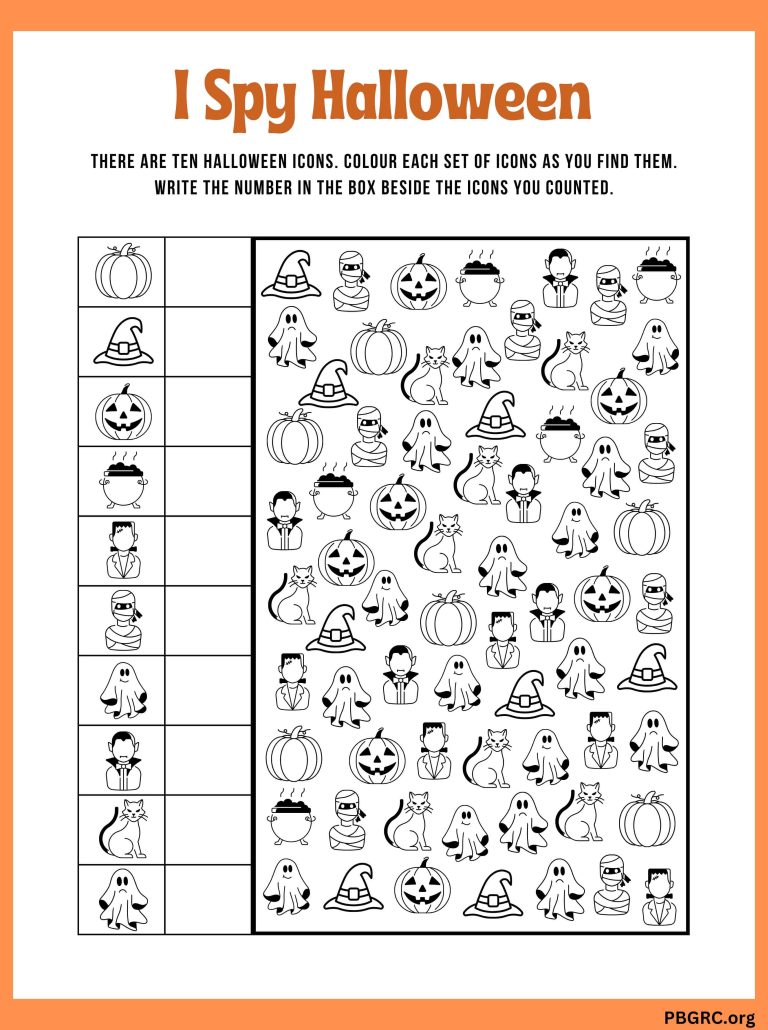 Free Printable I Spy Halloween Coloring Page Game Activities 2023