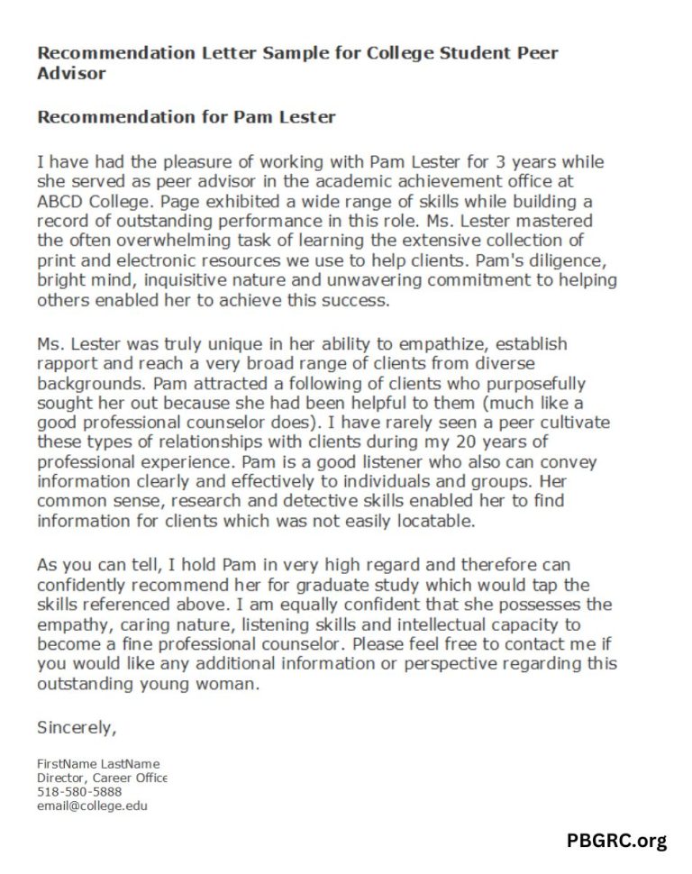Printable Recommendation Letters For Student From Teacher Free 768x970 